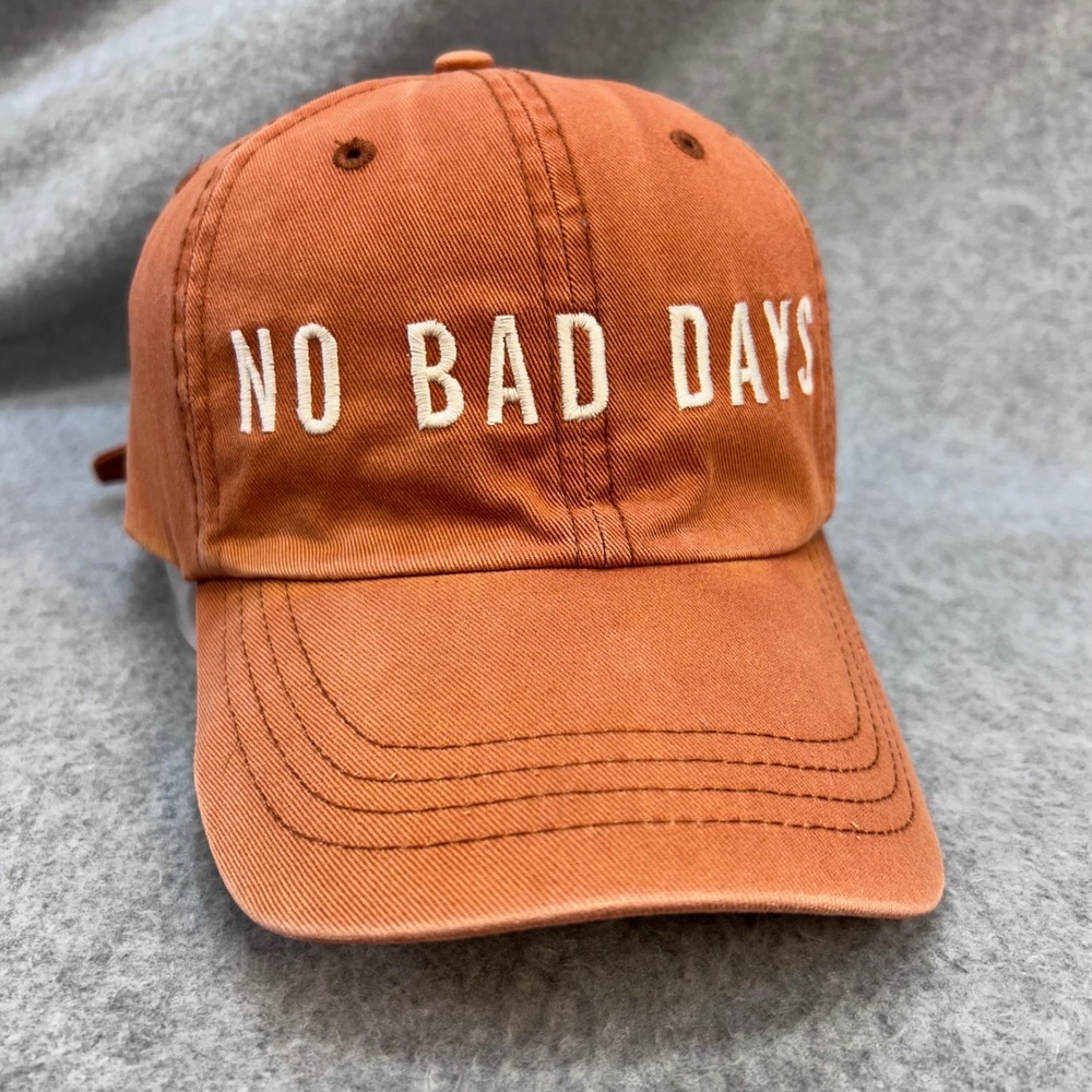 No Bad Days Adult Orange Paramount Apparel Varsity House Embroidered Hat OSFM